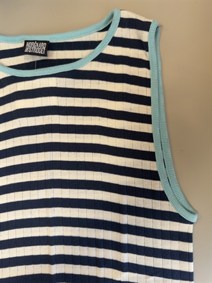 NPS - Tank top kontrast Marine/ecru/turquise